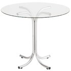 Mesa Redonda Com Tampo De Vidro 4111 Unimóvel