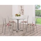 Mesa Redonda Com Tampo De Vidro 4111 Unimóvel