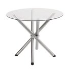 Mesa Redonda Com Tampo De Vidro 4800  Cromado