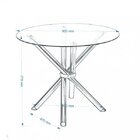 Mesa Redonda Com Tampo De Vidro 4800  Cromado