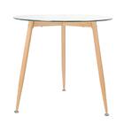 Mesa Redonda Com Tampo De Vidro 80 Cm + 3 Cadeiras Clarice Ne