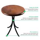 Mesa Redonda De Madeira Pequena Com 2 Cadeiras Para Bar Pub