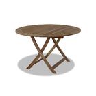 Mesa Redonda Dobrável 100cm Para Área Externa Eucalipto