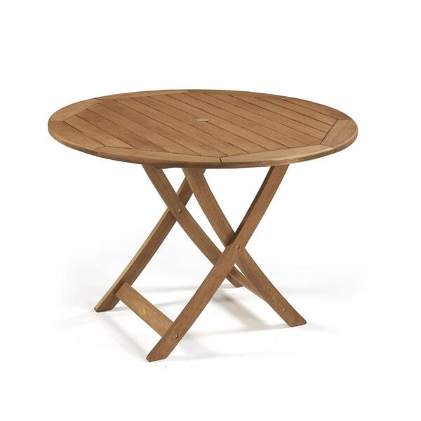 Mesa Redonda Dobrável 120cm P/área Externa Eucalipto - Jatob