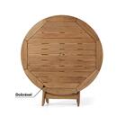Mesa Redonda Dobrável 120cm P/área Externa Eucalipto - Jatob