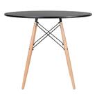 Mesa Redonda Eames 90 Cm + 4 Cadeiras Eiffel Daw Cinza Escuro