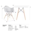 Mesa Redonda Eames 90 Cm Branco + 2 Cadeiras Eiffel Daw Branco