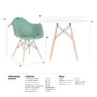 Mesa Redonda Eames 90 Cm Branco + 2 Cadeiras Eiffel Daw Verde