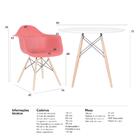 Mesa Redonda Eames 90 Cm Branco + 2 Cadeiras Eiffel Daw Verme