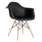 Mesa Redonda Eames 90 Cm Branco + 3 Cadeiras Eiffel Daw Nude