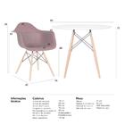 Mesa Redonda Eames 90 Cm Branco + 4 Cadeiras Eiffel Daw Marrom