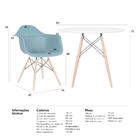 Mesa Redonda Eames 90 Cm Branco + 4 Cadeiras Eiffel Daw Turqu