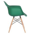 Mesa Redonda Eames 90 Cm Preto + 4 Cadeiras Eiffel Daw Verde