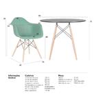 Mesa Redonda Eames 90 Cm Preto + 4 Cadeiras Eiffel Daw Verde