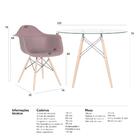 Mesa Redonda Eames Com Tampo De Vidro 100 Cm + 3 Cadeiras Eif
