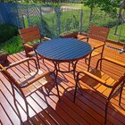 Mesa Redonda Em Alumínio  - Ma84.p