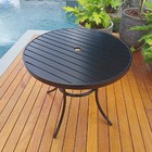 Mesa Redonda Em Alumínio  - Ma84.p