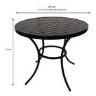 Mesa Redonda Em Alumínio Ripado - Ma97.p