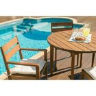 Mesa Redonda Em Madeira Maciça 75cmx100cm Ipanema Mestra Móve