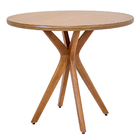 Mesa Redonda Fiori Em Madeira 90cm Ferrugine Design