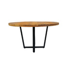 Mesa Redonda Industrial Area Gourmet Madeira Maciça 1 20m