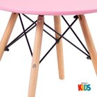 Mesa Redonda Infantil Eames Eiffel Junior 70cm Rosa