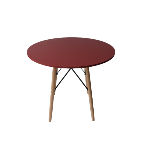 Mesa Redonda Infantil Eames Eiffel Junior 70cm Vermelho