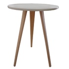 Mesa Redonda Lateral Canto Apoio Sala Quarto Pé Palito 68 Cm