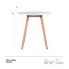 Mesa Redonda Leda - 70 Cm - Branco
