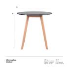 Mesa Redonda Leda - 70 Cm - Preto