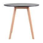 Mesa Redonda Leda - 80 Cm - Preto