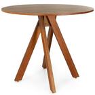 Mesa Redonda Lisa 90cm Em Mdf/madeira Maciça Cozinha Bar E Re