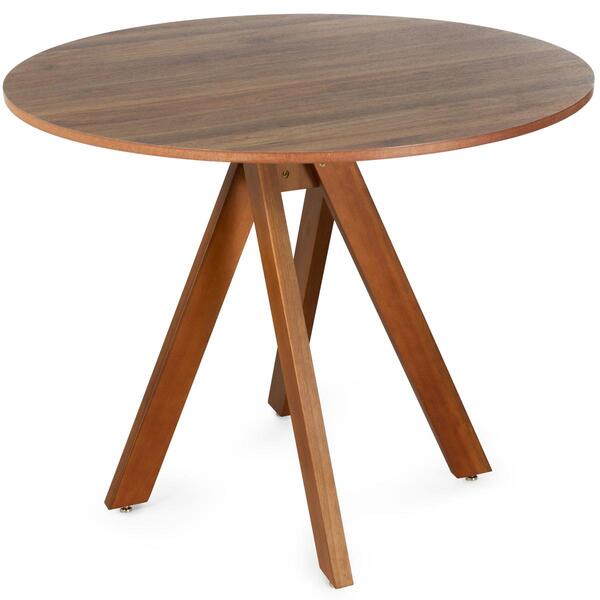 Mesa Redonda Lisa 90cm Em Mdf/madeira Maciça Cozinha Bar E Re