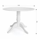 Mesa Redonda Madeira Maciça Pé Central Torneado 4 Lugares Gar