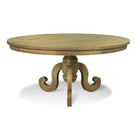 Mesa Redonda Madeira Maciça Rústico/ Demolição Lincoln - 1,40