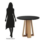 Mesa Redonda Para Sala De Estar Moderno Mel/preto