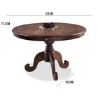 Mesa Redonda Para Sala De Jantar 4 Lugares Halsey 120 Cm Cane