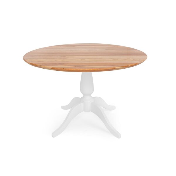 Mesa Redonda Pé Central Milena Branco/natural
