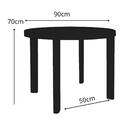Mesa Redonda Plástica 90cm Guinea Preta