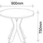 Mesa Redonda Retro Sun Preto