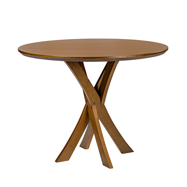 Mesa Redonda Rubi 100 Cm Tampo Mdf Laminado Base Madeira Maci