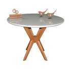 Mesa Redonda Sala De Jantar Pandora Tampo Laqueado Com Vidro