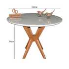 Mesa Redonda Sala De Jantar Pandora Tampo Laqueado Com Vidro