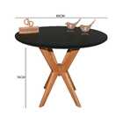 Mesa Redonda Sala De Jantar Pandora Tampo Laqueado Com Vidro