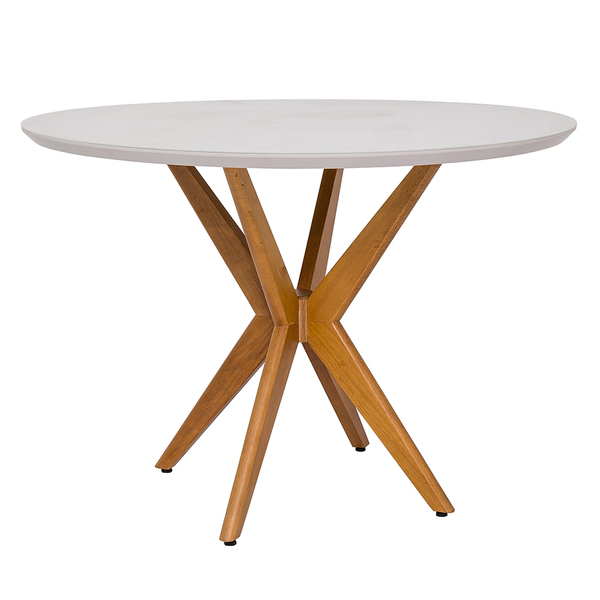 Mesa Redonda Star Para Sala De Jantar Tampo Off White - Base