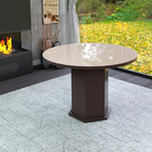 Mesa Redonda Talismã New Ametista Com Vidro Temperado