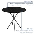 Mesa Redonda Tampo 70cm Base Kelly Tubo 7/8" Ardósia Indiana
