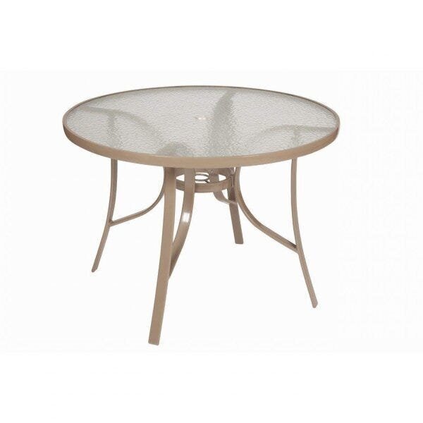 Mesa Redonda Tampo Em Vidro Slim 102,5cm