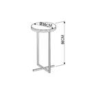 Mesa Redonda Volpi Alta Branco/cobre Industrial Artesano