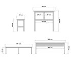 Mesa Refeitório 8 Lugares com 2 Bancos Metal Wood Design Fres